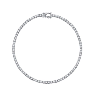 Classic silver S925 sterling silver tennis bracelet with sparkling cubic zirconia stones