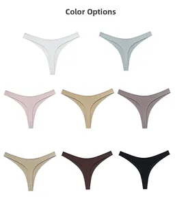 Farbdisplay von Low-Rise Ice Silk Thongs in acht nahtlosen sportlichen T-Back Farben