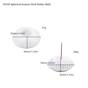 Paramètres de taille détaillés du moule silicone et du support encens en plâtre