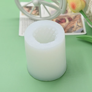 Top view of a cylindrical silicone mold for DIY candles and aromatherapy plaster crafts
