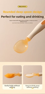 Detailed view of deep curved PPSU baby spoon head for easy scooping of baby food