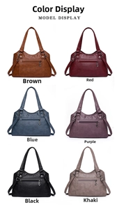 Grands sacs cabas en cuir lavé disponibles en six couleurs avec bandoulière amovible