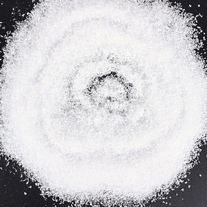 Artificial snow powder for Christmas window decoration showing realistic micro-crystals