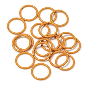 Orange color macaron paint jump rings for DIY handmade jewelry making accessories