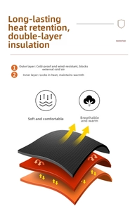 Three-layer thermal glove structure with windproof surface and heat-locking inner lining