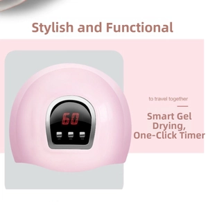 Rosa 54W UV LED Nagellampe mit Timer-Tasten und digitaler Zeitanzeige im Detail