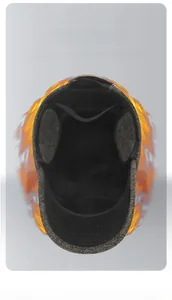 Detail view of thickened warm inner fleece lining for winter wool earflap cap