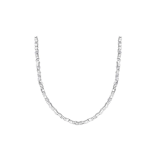 Elegant 925 silver plated irregular silver nugget choker necklace for women on white background
