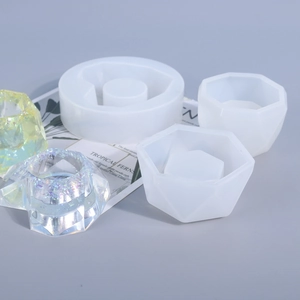 Set aus geometrischen Silikonformen für Harzguss und Blumentopf-Herstellung