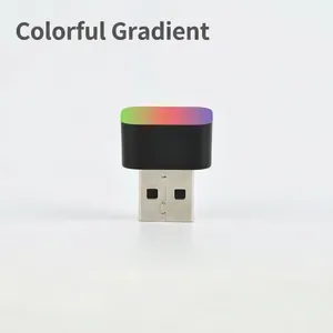 Mini USB colorful gradient atmosphere night light for car and home ambient lighting