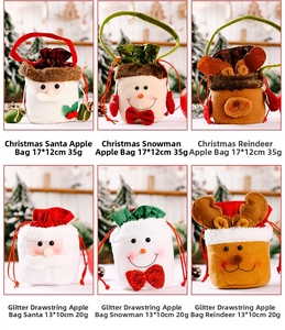 Detailed comparison of Santa, Snowman and Reindeer themed Christmas gift bags with handles