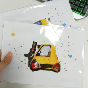Folk lift shaped foil balloon in packaging for construction vehicle theme party decoration