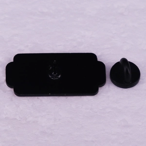 Funny loading bar metal pin badge with black rubber butterfly clutch back accessory