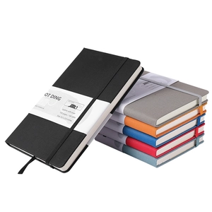 Dotted Notebook Faux Leather Soft Cover Elastic Band Ribbon Bookmark For Office School Daily Writing Minimalist Journal