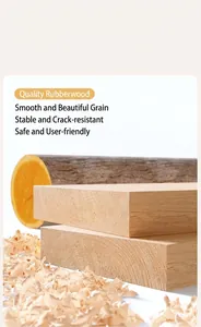 Macro detail of high-quality AAA grade rubber wood board for minimalist mobile storage carts
