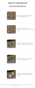 Vintage Barock Stil Retro Hof Ohrringe und Halsketten Detail Spezifikation Tabelle chic.