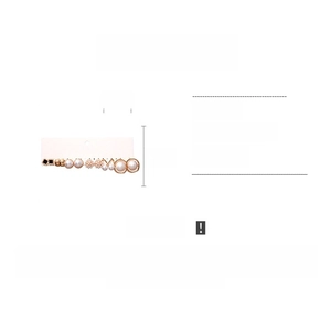 Detail of 12-piece earring set featuring alloy and faux pearls with 29.5g weight