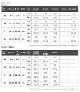 Detailed size chart for women yoga tank top and pants set showing UK US EU measurements