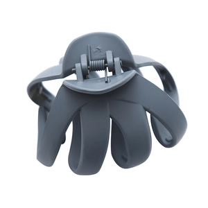 8cm matte dark grey octopus hair claw clip with non-slip grip for women hair styling
