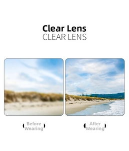 Steampunk sunglasses clear lens visual comparison effect before and after use