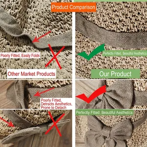 Handwoven summer straw sun hat with decorative bow for outdoor vacation beach wear