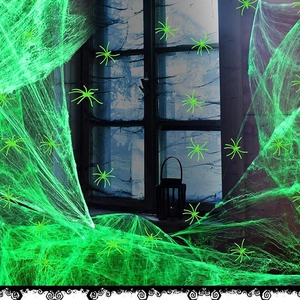 Mini Halloween Plastic Spiders Glow In The Dark Luminous Simulation Fluorescent Green Prank Haunted House Party Props Decor
