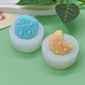 DIY silicone biscuit mold set for cake decorating and candles with floral patterns