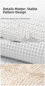 Detailed comparison of TPR non-slip backing textures for bathroom floor mats
