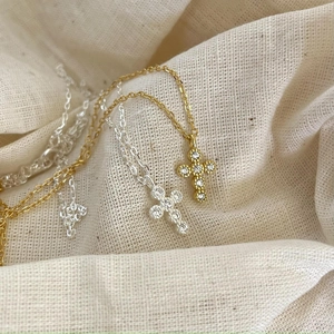 925 Sterling Silver Cross Necklace For Women Minimalist Zircon Pendant Korean Style Elegant Jewelry Gift