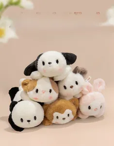 Collection of plush animal scented pillows featuring panda, bunny, and cat characters