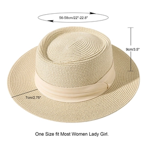 Guida alle taglie dettagliata per il cappello di paglia a tesa larga con misure