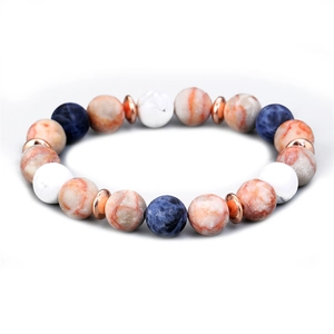 Natural Stone Beaded Bracelet Aromatherapy Essential Oil Diffuser Healing Yoga Jewelry Unisex Elastic