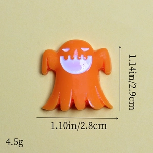 Halloween ghost resin charm with size specs 2.9x2.8cm for DIY jewelry crafts