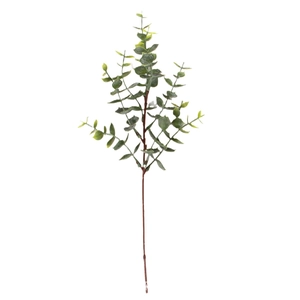 Artificial eucalyptus stem with green leaves and berries for home floral decoration