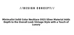 Detail showing S925 sterling silver material and design concept for minimalist round necklace