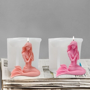 Détails du moule en silicone avec textures d'écailles de sirène et finition résine