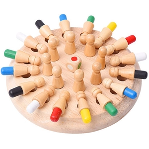 Wooden Memory Match Chess Game For Kids Desktop Educational Toy Color Cognitive Logical Thinking Training Logic Board
