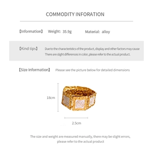 Detailed view of vintage gold enamel square link bracelet with 2.5cm width and 18cm length