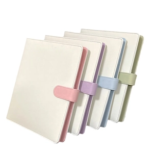 Starry PU leather binder photocard albums in pink, purple, blue and green colors