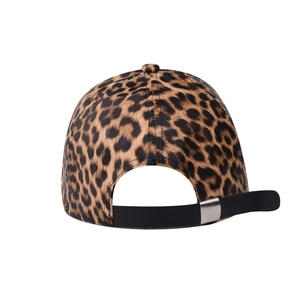Berretto da baseball impermeabile in pelle PU con stampa leopardata e fibbia regolabile