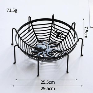 Detail of spider web candy bowl with dimensions 29.5cm and weight 71.5g for Halloween