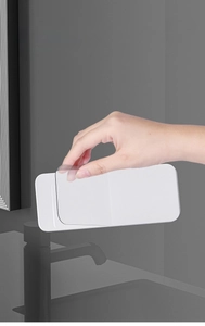 Transparent adhesive patch for drill-free wall mount bathroom soap holder installation