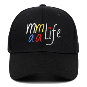 Cotton Embroidery Mmlife Aa Letter Heart Adjustable Sun Protection Breathable Casual Baseball Cap For Women Men