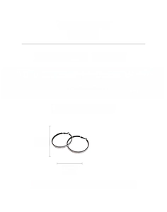 Detail view of large leather round hoop earrings with black letter pattern on white surface