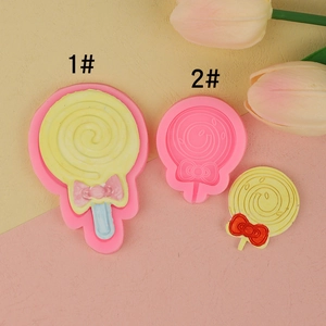 Detailed silicone lollipop mold with bow accents for DIY cake fondant and chocolate crafts