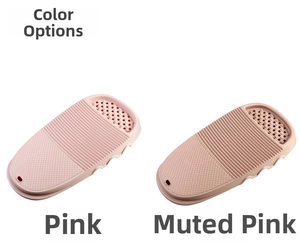 Silicone makeup brush cleaning pad with various textures for deep cleansing and drying hole