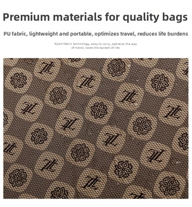 Macro detail of brown PU leather material featuring geometric floral patterns and textures