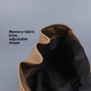 Chapeau de soleil en coton pour femmes avec bord modelable grâce à un fil à mémoire de forme