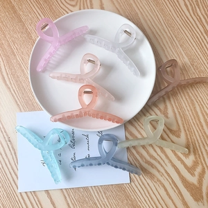 Lot de grandes pinces à cheveux mates macaron en diverses couleurs pastel pour femme
