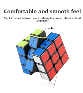 Close-up of 3x3 speed cube showing tight internal structure and high fault tolerance